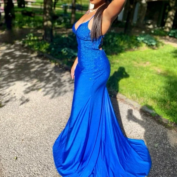 strapless open back dress Long Prom Dress cds565 by Ladivine main image 1
